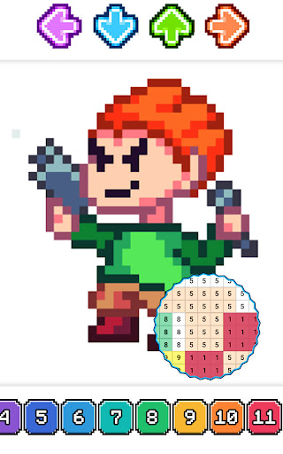 Pixel Art Friday Night Mods Funkin Coloring Game