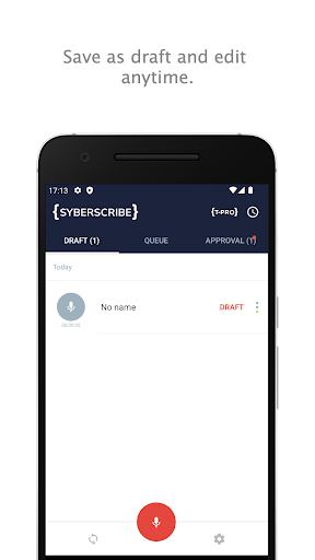 SyberScribe Dictate Screen 3