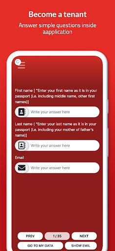 aapplication Screen 2