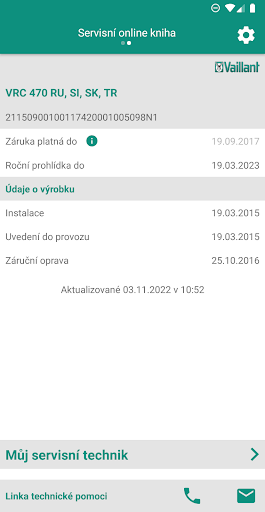 Servisní online kniha Screen 2