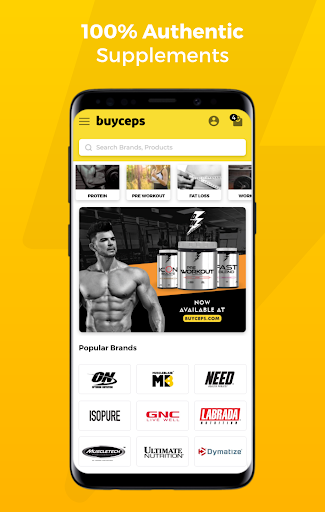 Android application Buyceps: Fitness Supplements screenshort