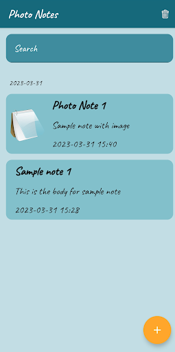 Photo Notes Screen 2