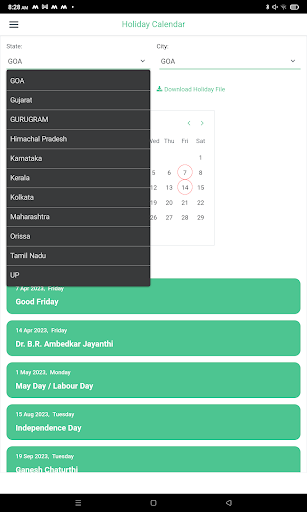 TRIL Holiday Calendar App