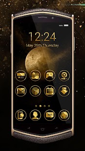 Zrzut ekranu luksusowego złotego pakietu ikon