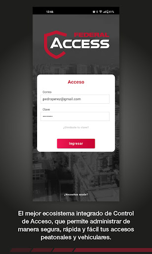 Federal Access Screen 2