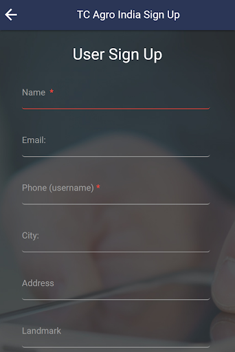 Android application TC Agro India screenshort