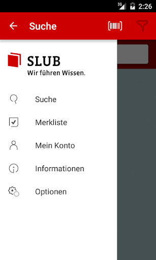 Android application SLUBApp screenshort
