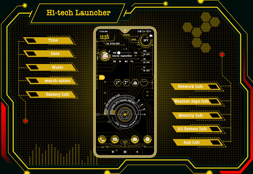 Android application Hi-tech launcher 2023 screenshort