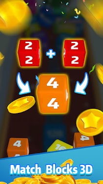 #2. Cube Merge 3D-Match Numbers (Android) By: Jmobile Games
