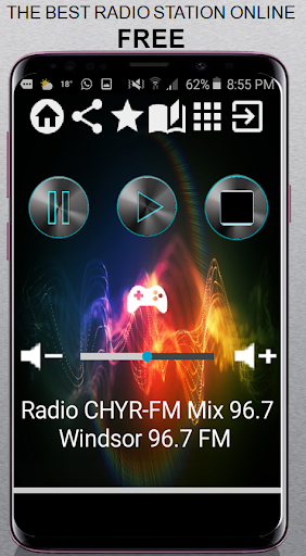 Android application CA Radio CHYR-FM Mix 96.7 Wind screenshort