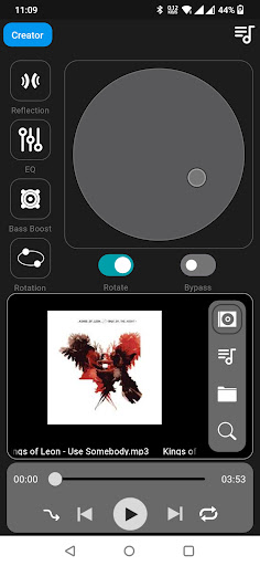 Android application Audio 3D screenshort
