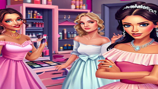 Android application Girl Dress Up And Makeup Game screenshort