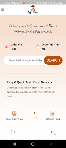 YatriRestro-Food in Train Screen 3