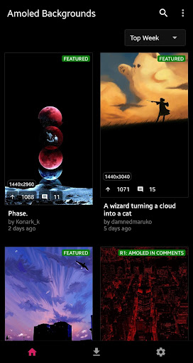 Android application AmoledBackgrounds for reddit screenshort