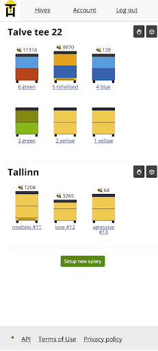 Android application Beehive monitor screenshort