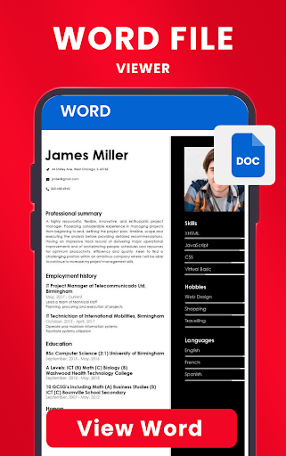 Document Reader: DOC, XLS, PDF Screen 3