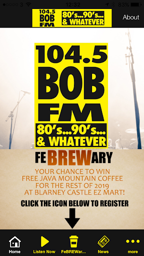 Android application 104.5 Bob FM screenshort