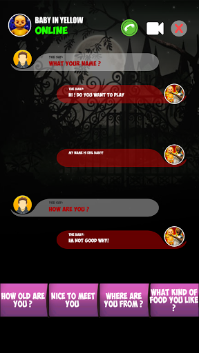 The scary Baby in Yellow chat  prank video call