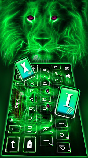 Neon Lion Keyboard Theme Screen 2