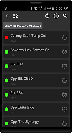 SG Buses Map (wake up alarm) Screen 3