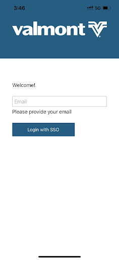 Android application Valmont Digital Business Card screenshort