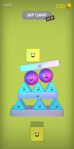 Happy Color Stack free block  shape puzzle game