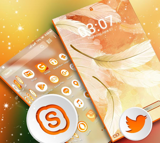 Android application Feather Light Launcher Theme screenshort