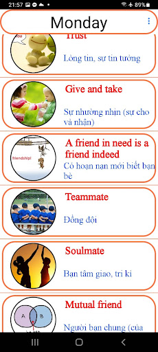 Học từ vựng tiếng Anh Screen 3
