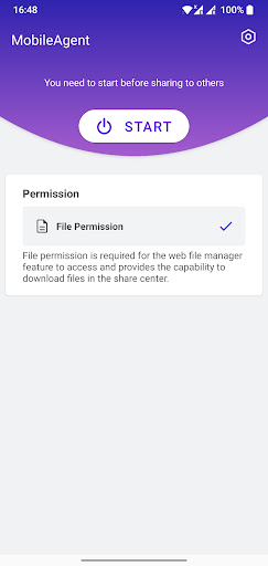 Android application MobileAgent - Sharing for Me screenshort