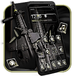 Cover Image of Download Black Machine Gun Theme 1.1.1 APK
