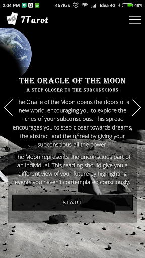Moon Tarot Card Reading Screen 2