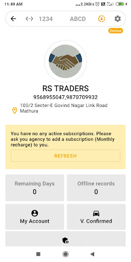 Android application RS TRADERS screenshort