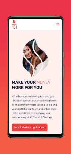 IG Global and Savings Screen 2