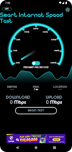 Android application Smart Internet Speed Test screenshort