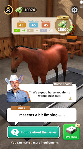 Android application Racing Horse Stable screenshort
