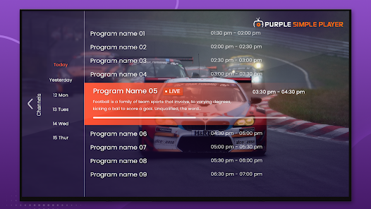 Captura 11 IPTV Purple Simple Player android