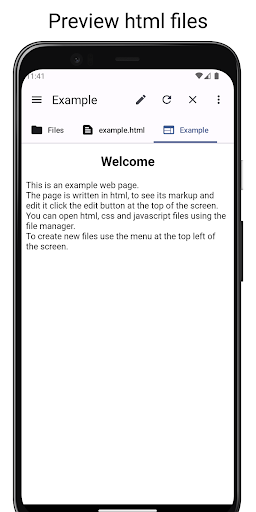 Screenshot of WebCode - html, css, js ide