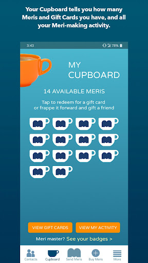 Meri Coffee Sharing App Screen 3
