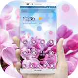 Pink Flowers & Blue Sky Theme icon