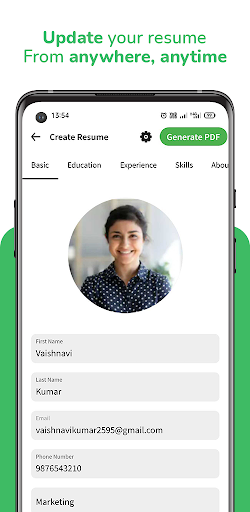 Online AI Resume CV Builder Screen 2
