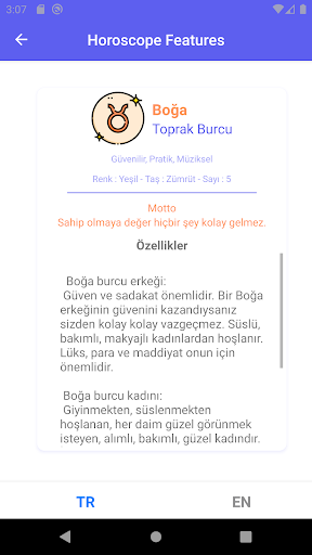 Taurus Zodiac EN/TR Screen 3