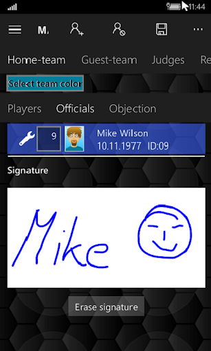 Handball Reporter Screen 3