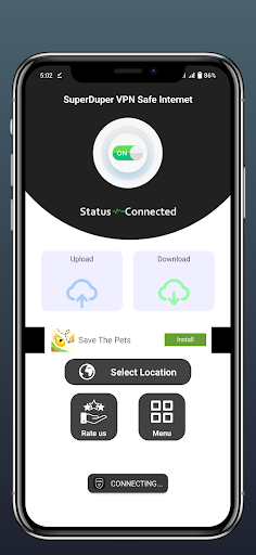 Android application SuperDuper VPN - Safe Internet screenshort