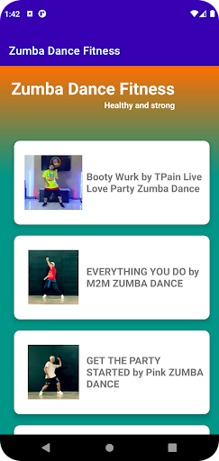 Android application Zumba Dance Fitness screenshort