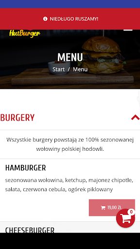 Android application HutBurger screenshort