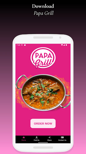 Android application Papa Grill screenshort