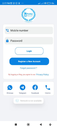 Android application Punkaj Telecom screenshort