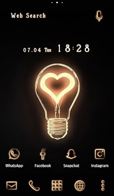 オシャレ壁紙アイコン ハートの電球 無料 Androidアプリ Applion