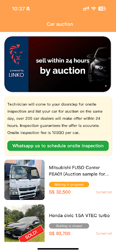 LINKO Sell Screen 3