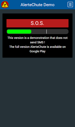 Android application AlerteChute Demo screenshort